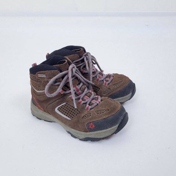 Kids Vasque Boots hiking lace-up lacing tall insulated rubber soles tread - Picture 5 of 13